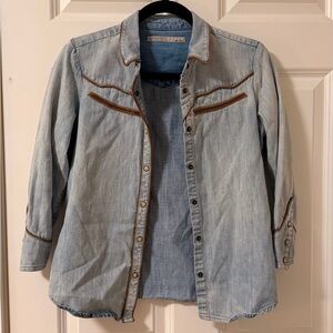 All Saints Blue Denim Shirt